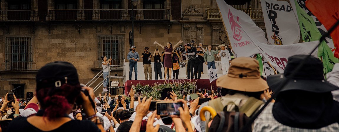 Mexican President victory rally